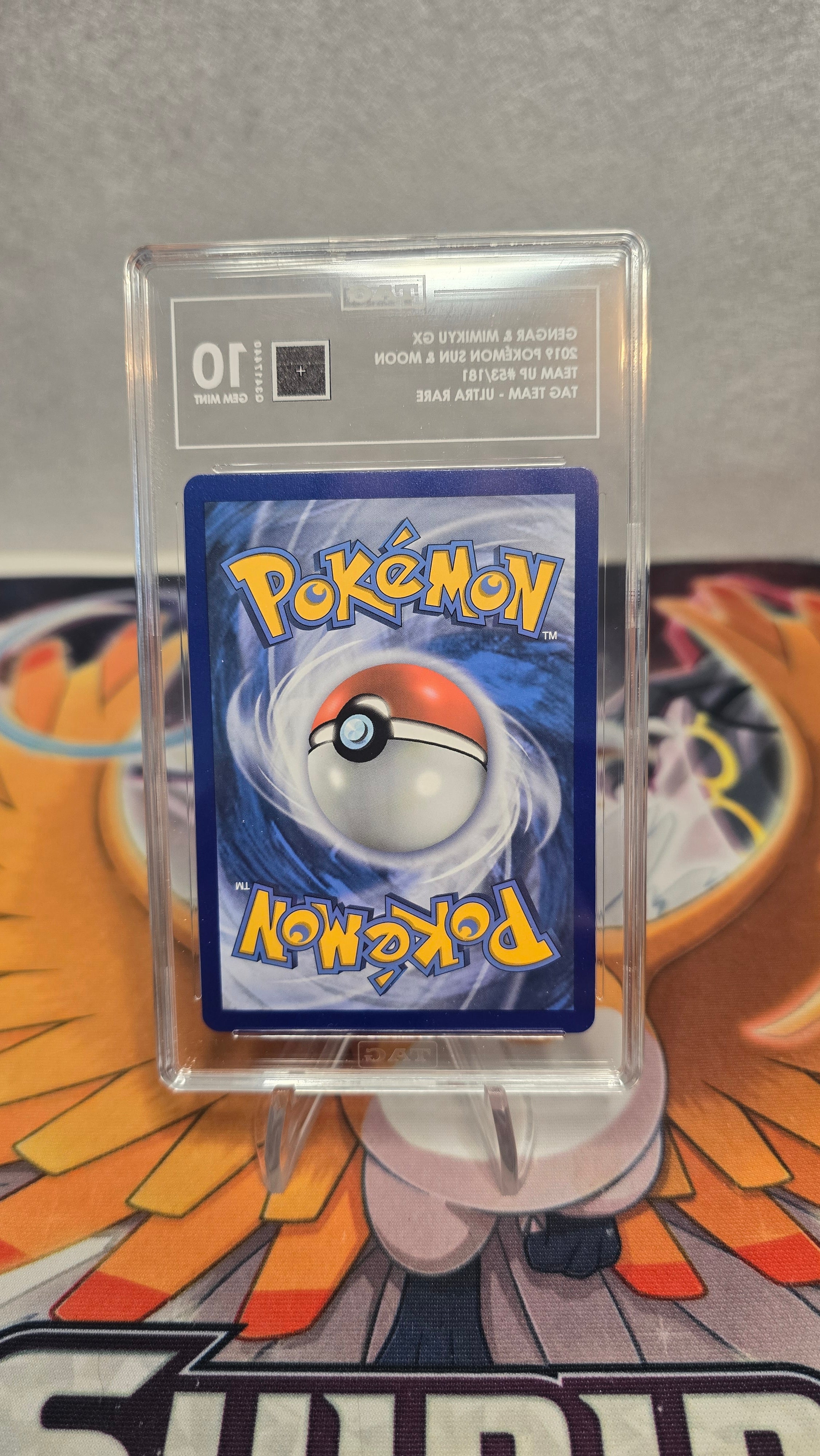 Gengar & Mimikyu GX TAG TEAM 53/181 PSA/TAG 10 – Team Up Pokémon Card