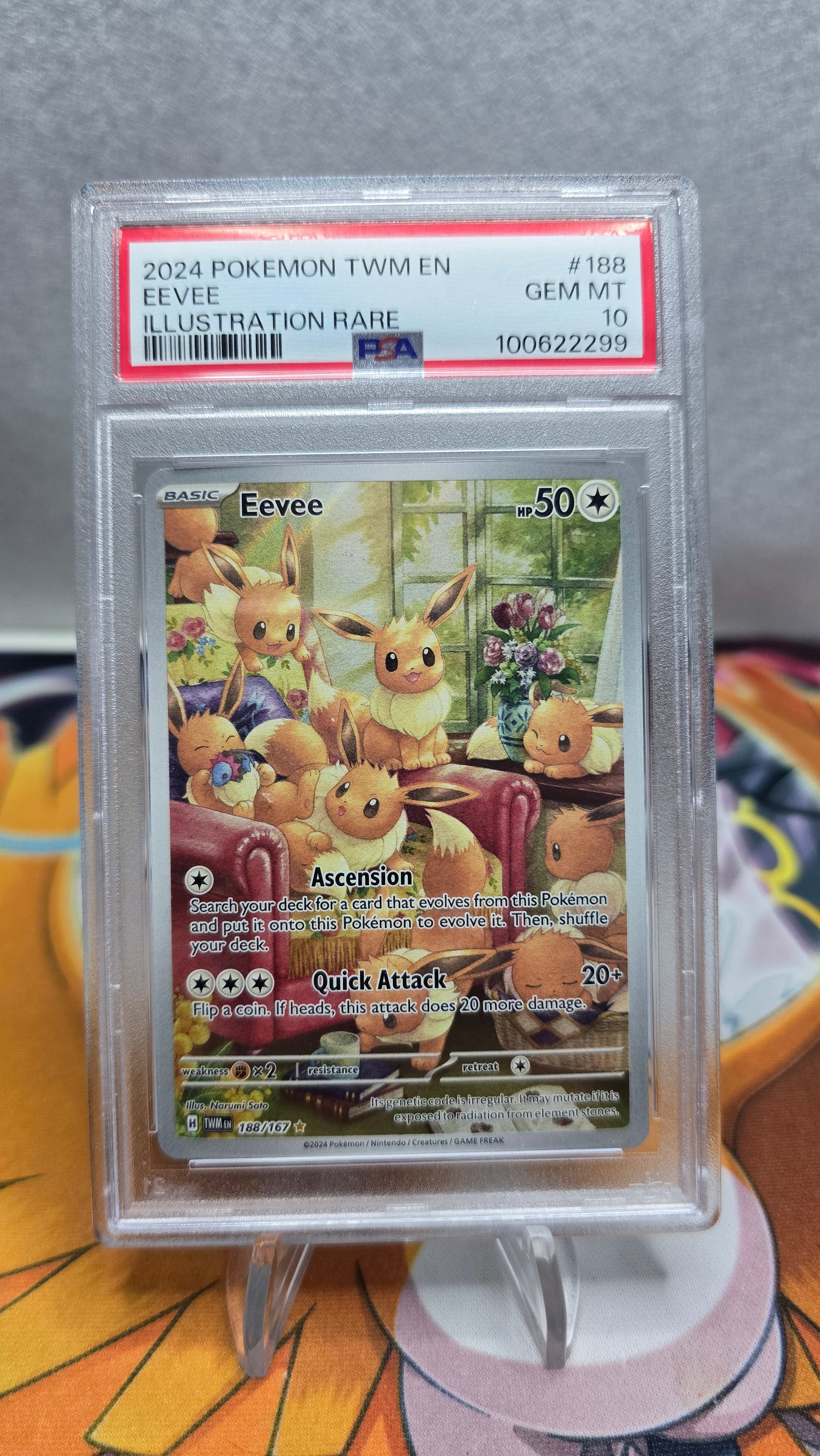 Pokemon Eevee 188/167 Illustration Rare PSA 10 Gem Mint | Twilight Masquerade SV6 EN