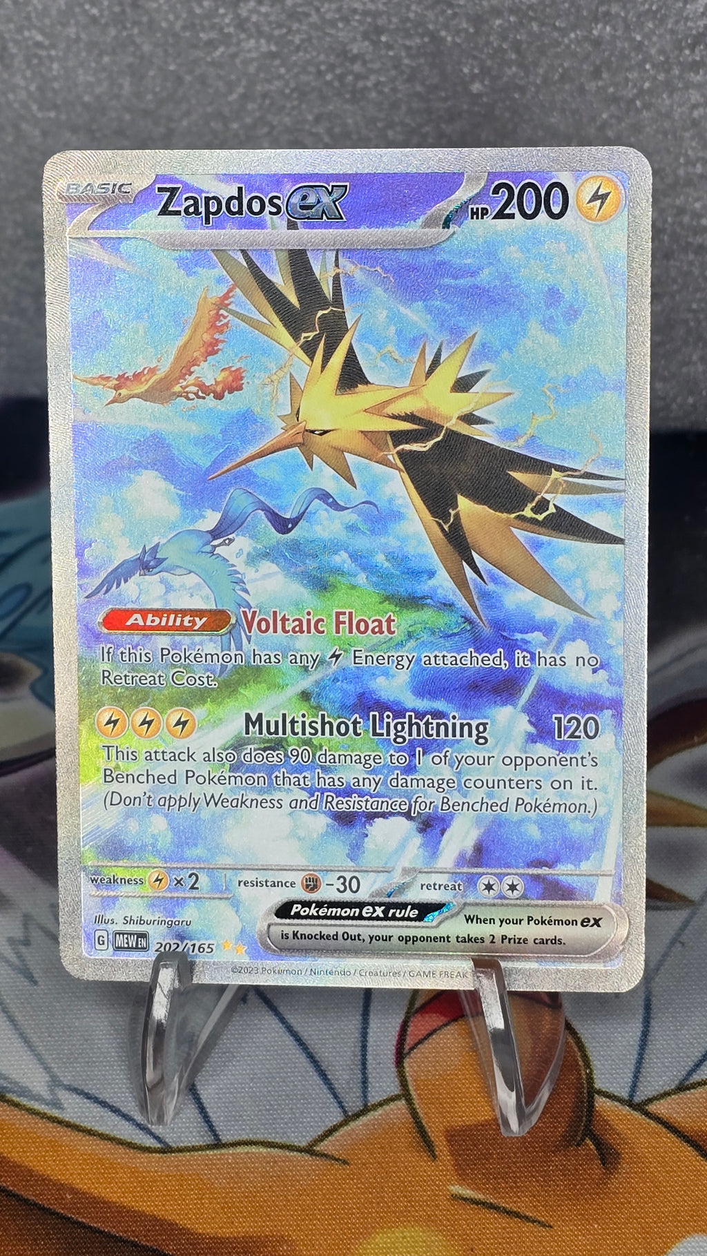 Zapdos ex #202/165 – Pokémon 151 (MEW EN) 2023