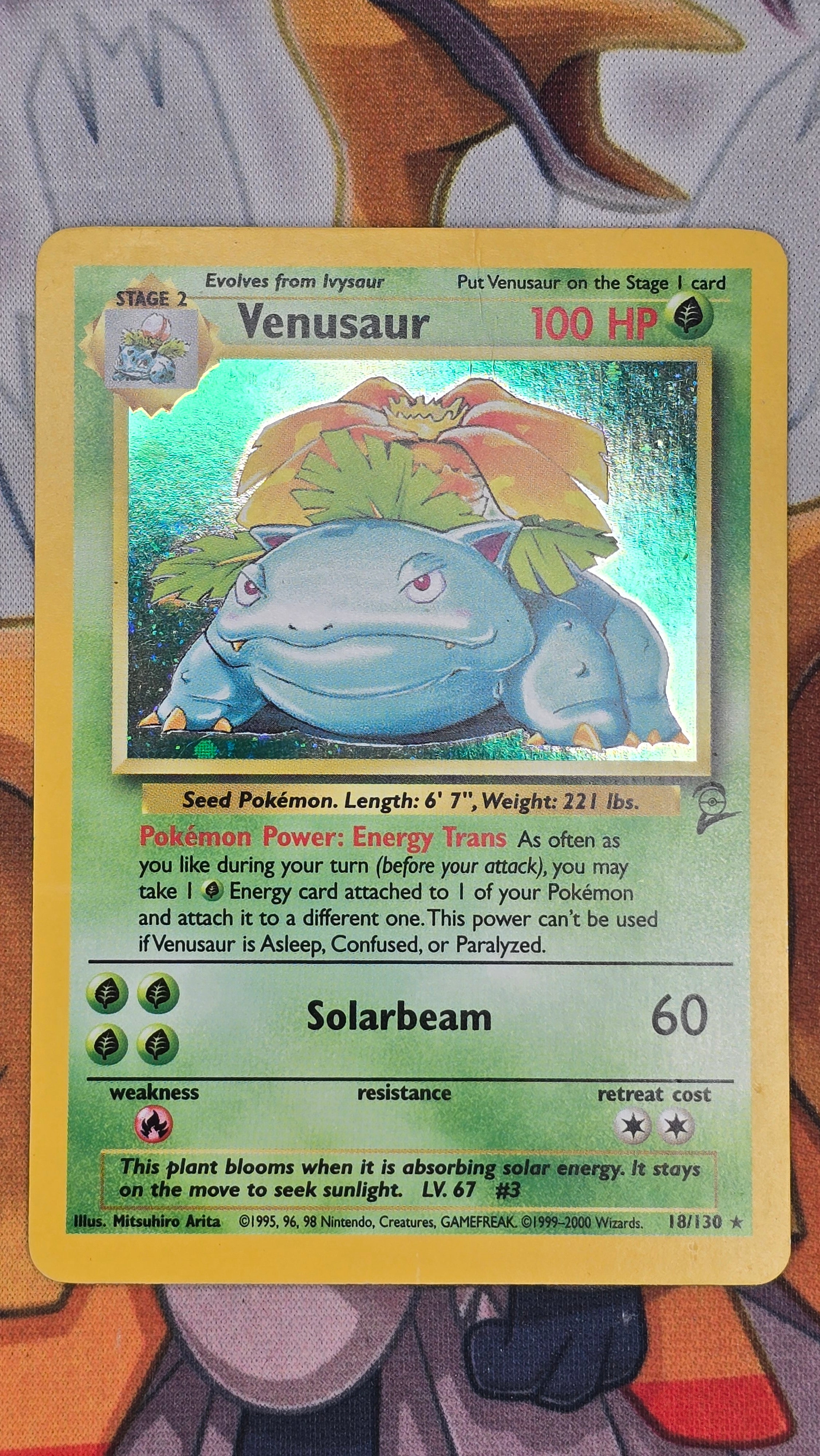 Venusaur Holo 18/130 – Base Set 2 (EN) – RAW Played