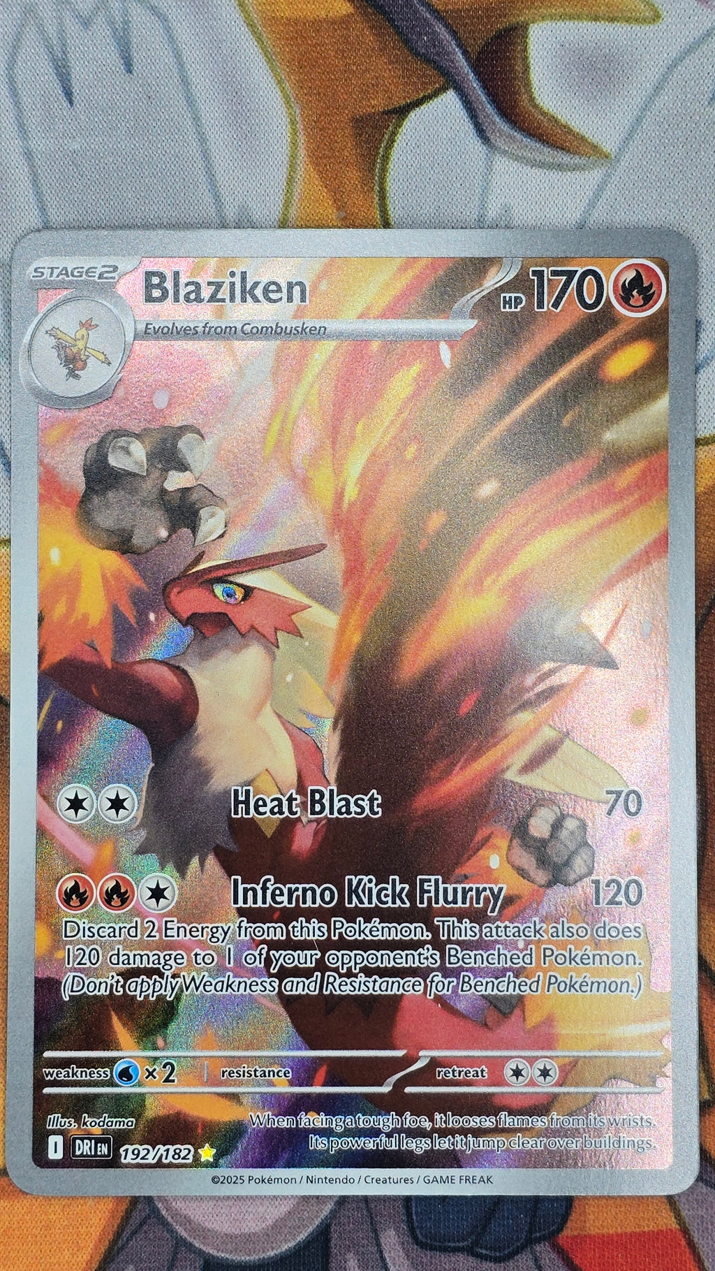 Blaziken Illustration Rare 192/182 – Destined Rivals (EN) 2025 – RAW Near Mint
