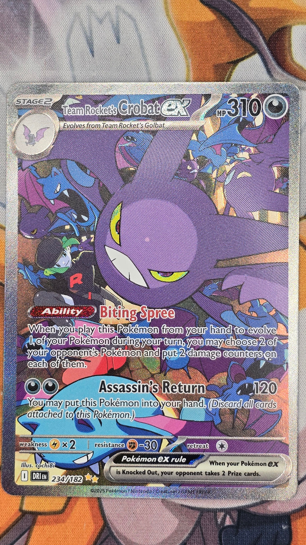 Team Rocket's Crobat ex 234/182 - NM - Destined Rivals (Special Illustration Rare)