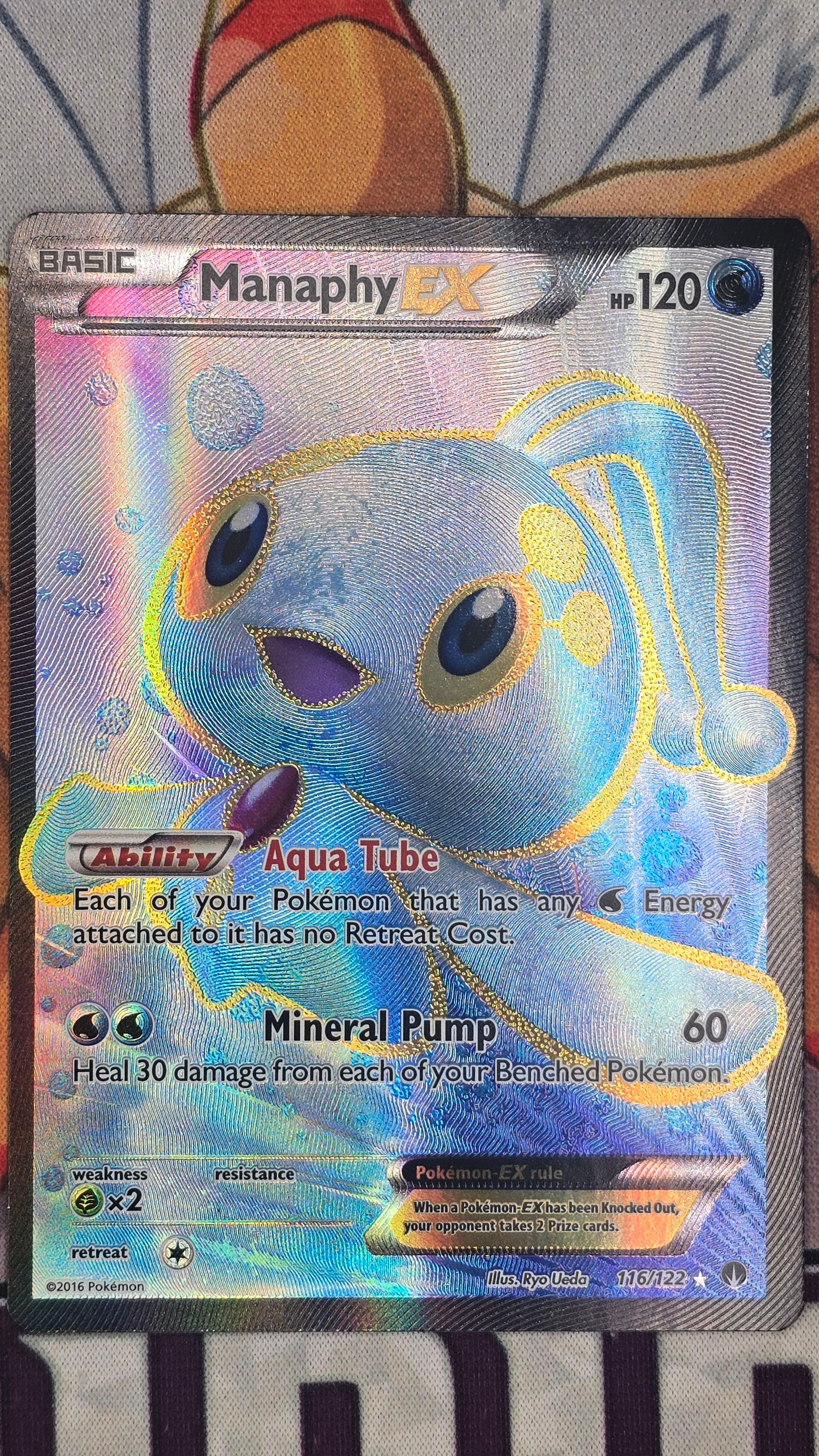 Manaphy EX #116/122 ⭐ – Full Art – XY BREAKpoint (EN) 2016 NM