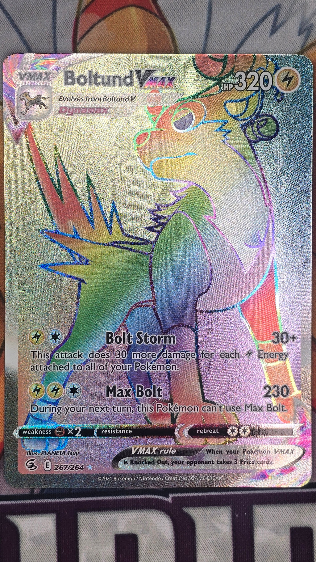 Boltund VMAX 267/264 -  Fusion Strike - secret rare -NM