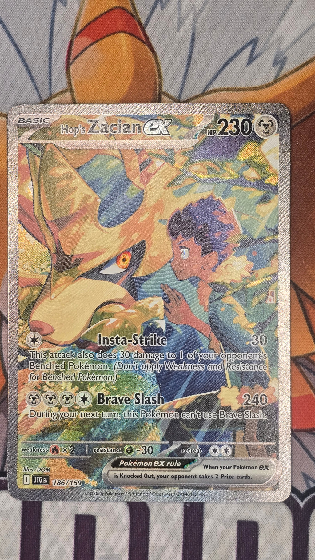 Hop's Zacian ex #186/159 ⭐⭐ – Special Illustration Rare – Journey Together (EN) 2025 NM