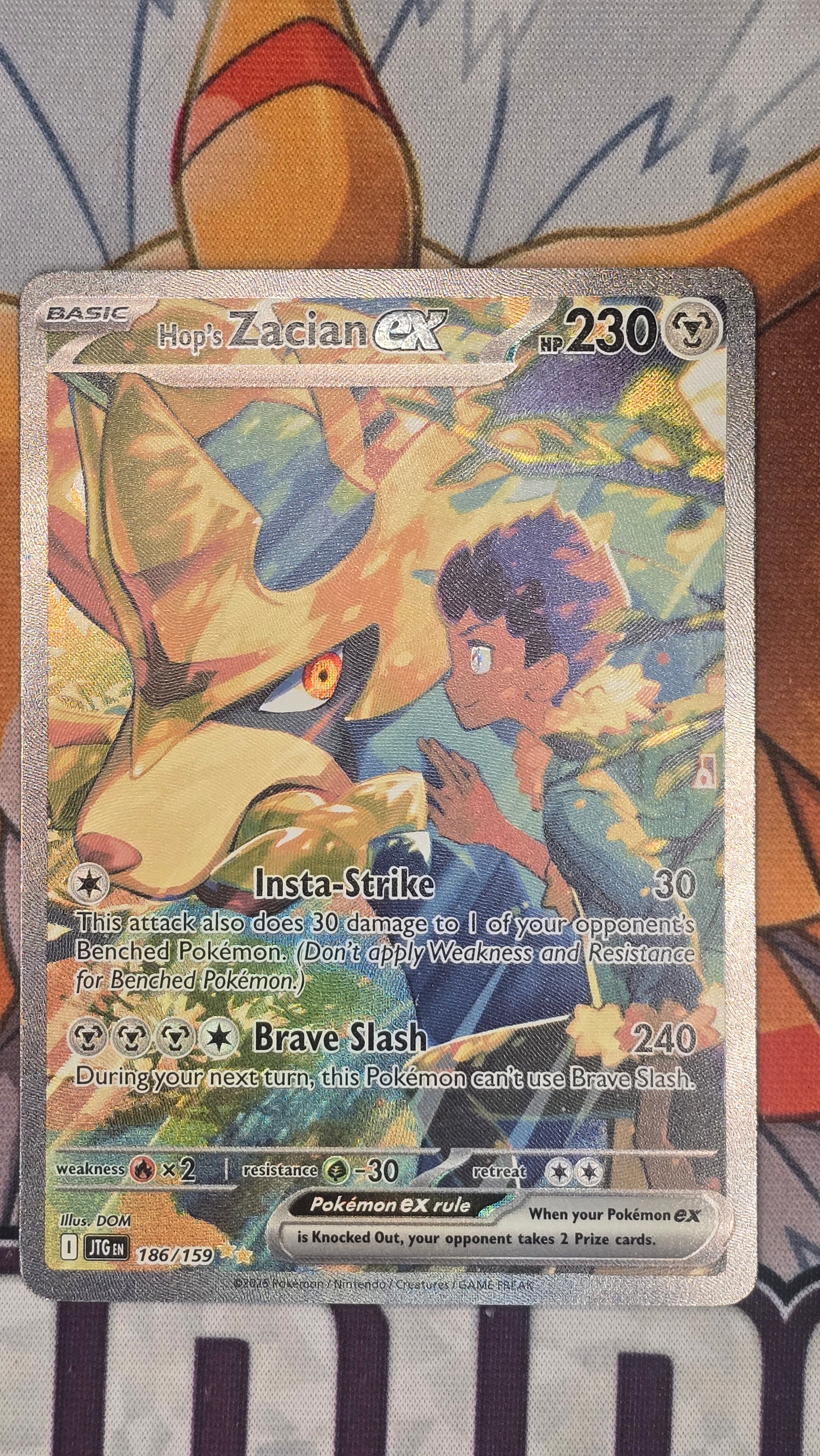 Hop's Zacian ex #186/159 ⭐⭐ – Special Illustration Rare – Journey Together (EN) 2025 NM