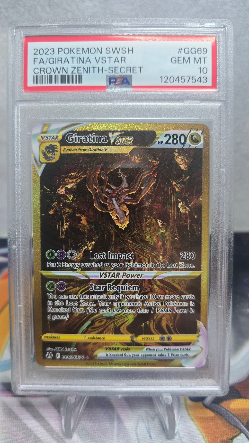 Giratina VSTAR - Full Art Secret - PSA 10 GEM MT - Crown Zenith Galarian Gallery #GG69